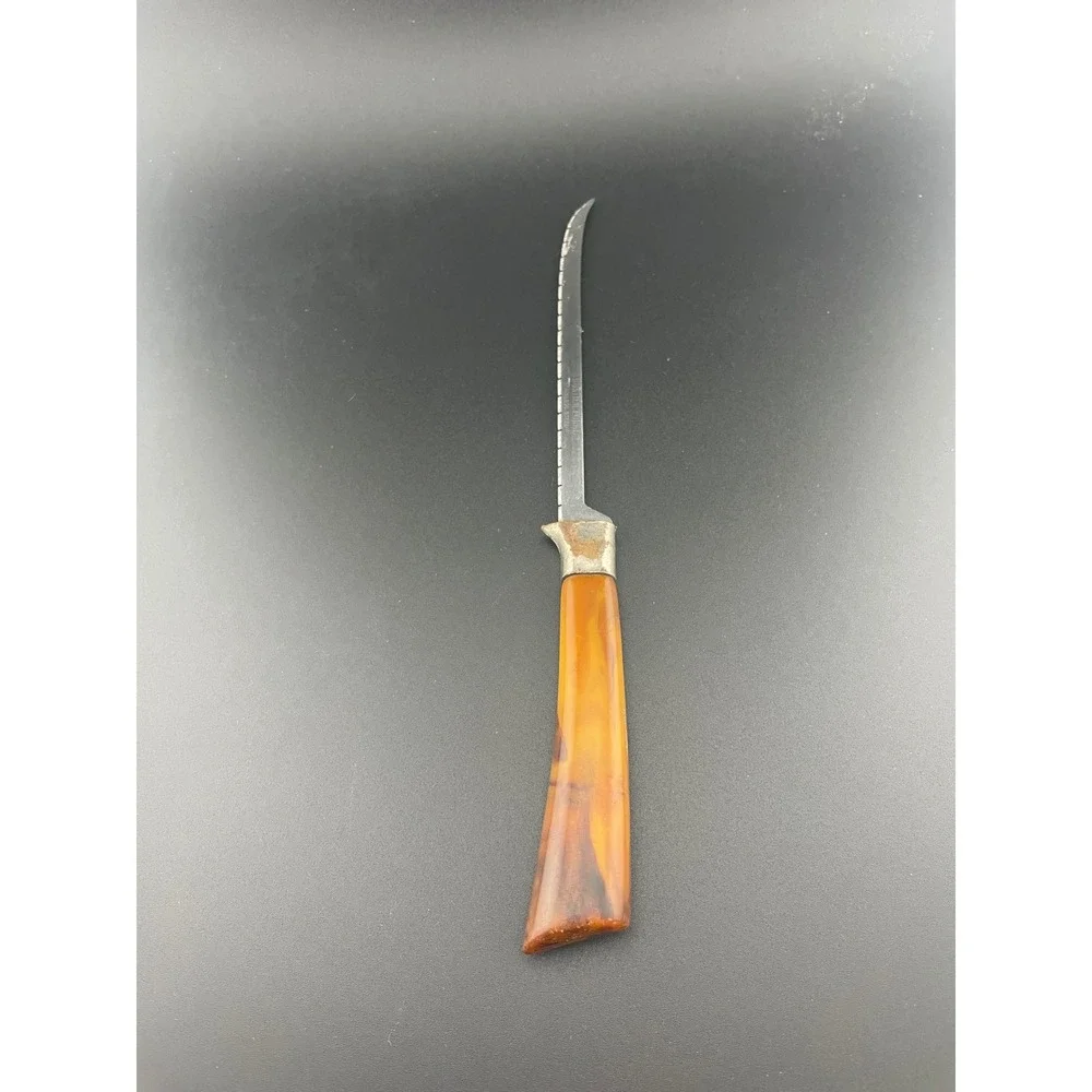 Antique Bakelite Letter Opener Marbled‎ Butterscotch Handle Art Deco Era Office